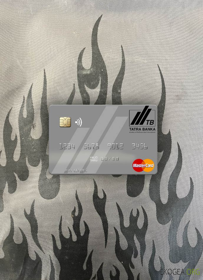 Slovaquie Tatra Banka mastercard gris photolook recto